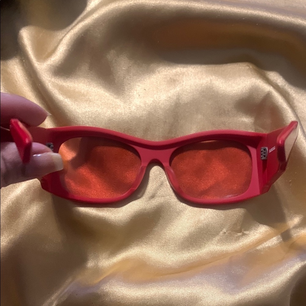 Balenciaga Red and Black Sunglasses with Red Lenses - Picture 8 of 11
